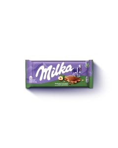 Milka Gebroken Hazelnoot Chocolade Reep 100 Gram