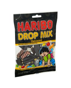 Haribo Gekleurde Drop Mix 250 Gram