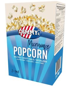 Jimmy's Magnetron Popcorn Zout 3 x 90 Gram