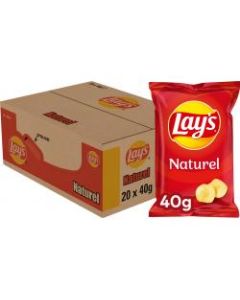 Lays Naturel Chips Doos - 20 x 40 Gram