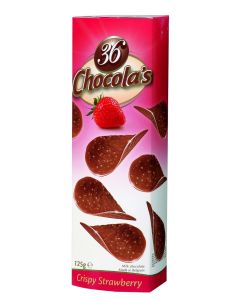 Chocola's Aardbei Chocolade 125 Gram/ 36 Stuks