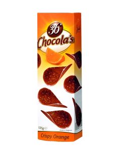 Chocola's Sinaasappel Chocolade 125 Gram/ 36 Stuks