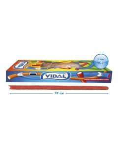 Snoep Kabel Zure Aardbei 80 cm/ 75 Gram