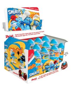 Verrassingsei Chocolade Smurfen - Doos 24 stuks