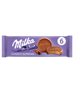 Milka Choco Wafer Melk Chocolade 6 Koekjes 180 Gram