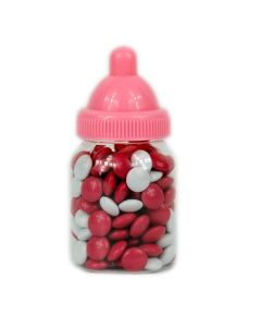 Babyflesje Mini Choco Dragees Roze Wit