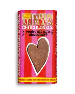 Tony's Chocolonely Chocohart Roos Framboos 180 Gram