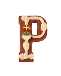 Luxe Gedecoreerde Melk Chocolade Letter P 240 Gram