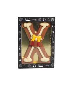 Luxe Gedecoreerde Melk Chocolade Letter X 240 Gram