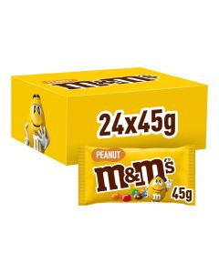 M&M'S Pinda Single Chocolade Doos - 24 x 45 Gram