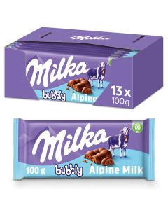 Milka Bubbly Chocolade Reep Doos - 13 x 100 Gram