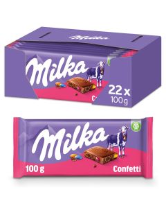 Milka Confetti Chocolade Reep 22 x 100 Gram