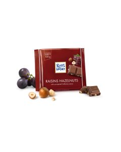 Ritter Sport Rozijn & Hazelnoot Chocolade Reep Doos - 12 x 100 Gram