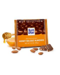 Ritter Sport Melk Honing Zoute Amandelen 100 Gram