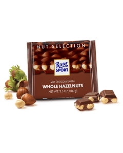 Ritter Sport Melk Hele Hazelnoot Chocolade Reep 100 Gram