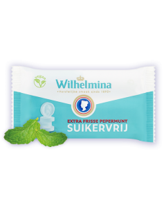 Wilhelmina  Vegan Pepermunt Suikervrij 3-Pack Doos - 16 x 120 Gram