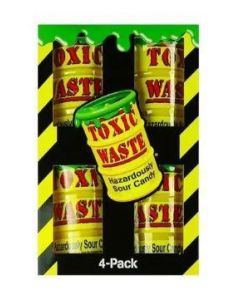Toxic Waste Yellow Drum 4 Pack 168 Gram