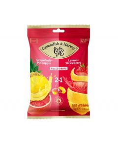 Cavendish & Harvey Grapefruit Pineapple & Lemon Strawberry Drops 75 Gram