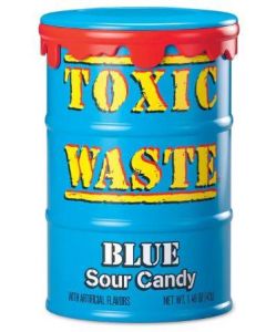 Toxic Waste Blue Sour Candy Drum - 1 Stuk