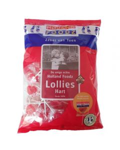 Holland Foodz Hart Lolly Rood - 120 Stuks