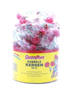 Dubbele Kersen Lolly 50 Stuks