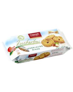 Suikervrij Koekjes Hazelnootringen 200 Gram