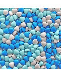 Chocolade Dragee Hartjes Blauw Wit 900 Gram