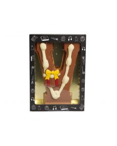 Luxe Gedecoreerde Melk Chocolade Letter V 240 Gram