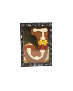 Luxe Gedecoreerde Melk Chocolade Letter J 240 Gram