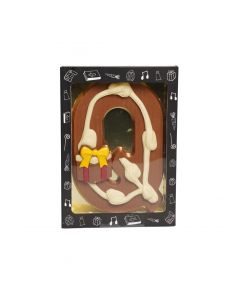 Luxe Gedecoreerde Melk Chocolade Letter Q 240 Gram