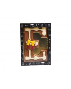 Luxe Gedecoreerde Melk Chocolade Letter E 240 Gram