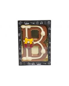 Luxe Gedecoreerde Melk Chocolade Letter B 240 Gram