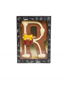 Luxe Gedecoreerde Melk Chocolade Letter R 240 Gram