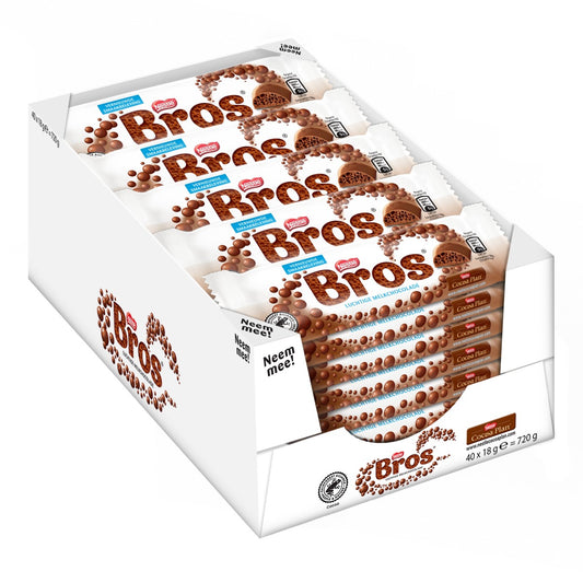 Bros Single Melk Chocolade Reep Doos - 40 x 24 Gram