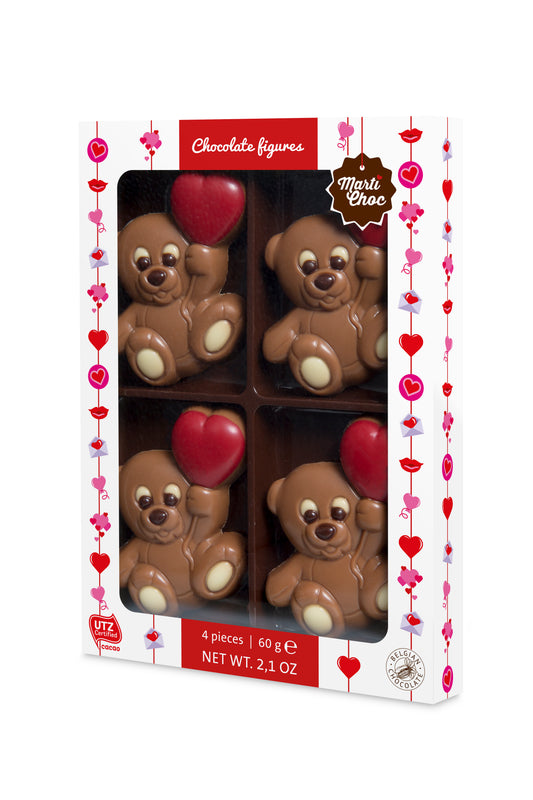 Valentijns Chocolade Beertjes 60 Gram