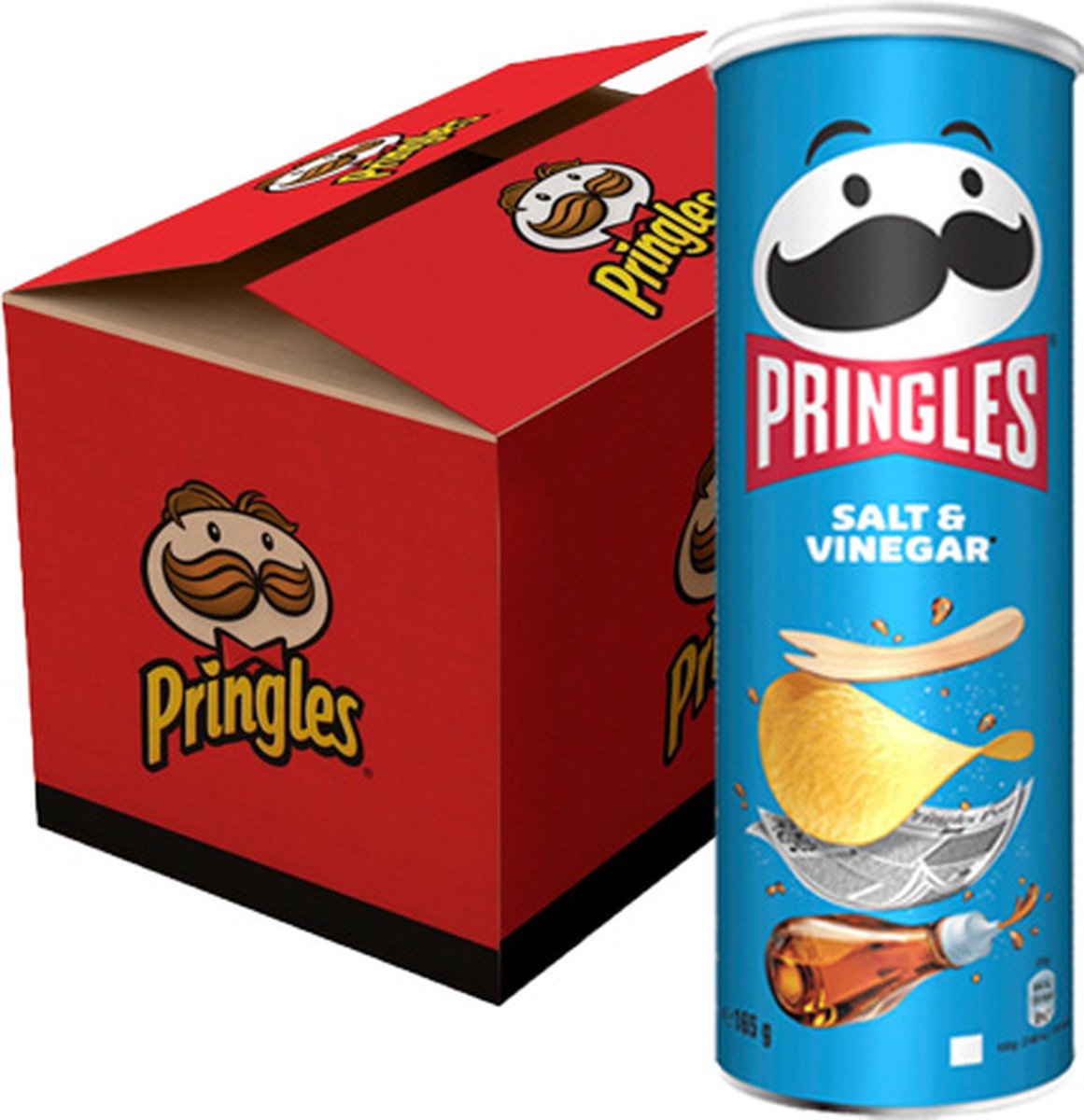 Pringles Salt & Vinegar Doos 19 x 165 Gram