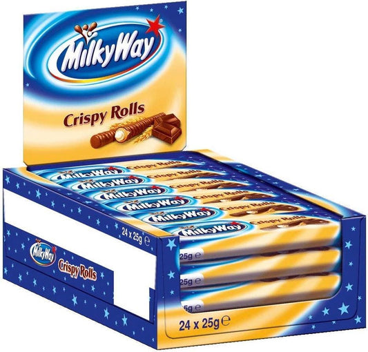 Milky Way Crispy Wafer Rolls Doos 24 x 25 Gram