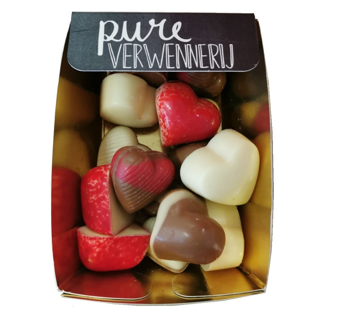 Pure Verwennerij Chocolade Hartjes Pralines 175 Gram