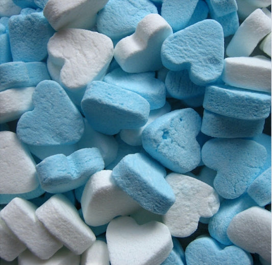 Mini Hartjes Blauw Wit Pepermunt 1 Kilo