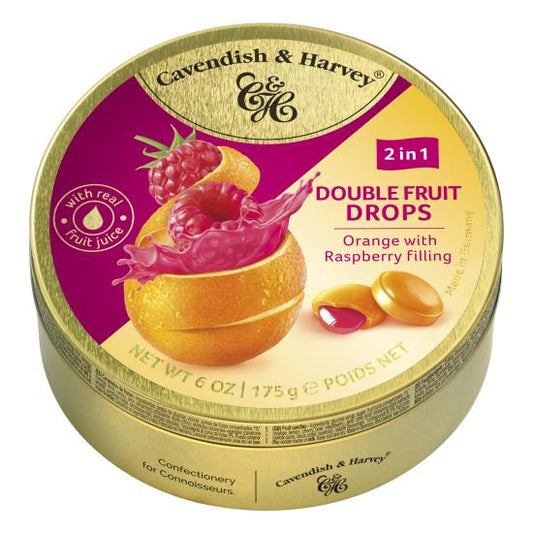 Cavendish & Harvey Double Fruit Orange Raspberry 175 gram