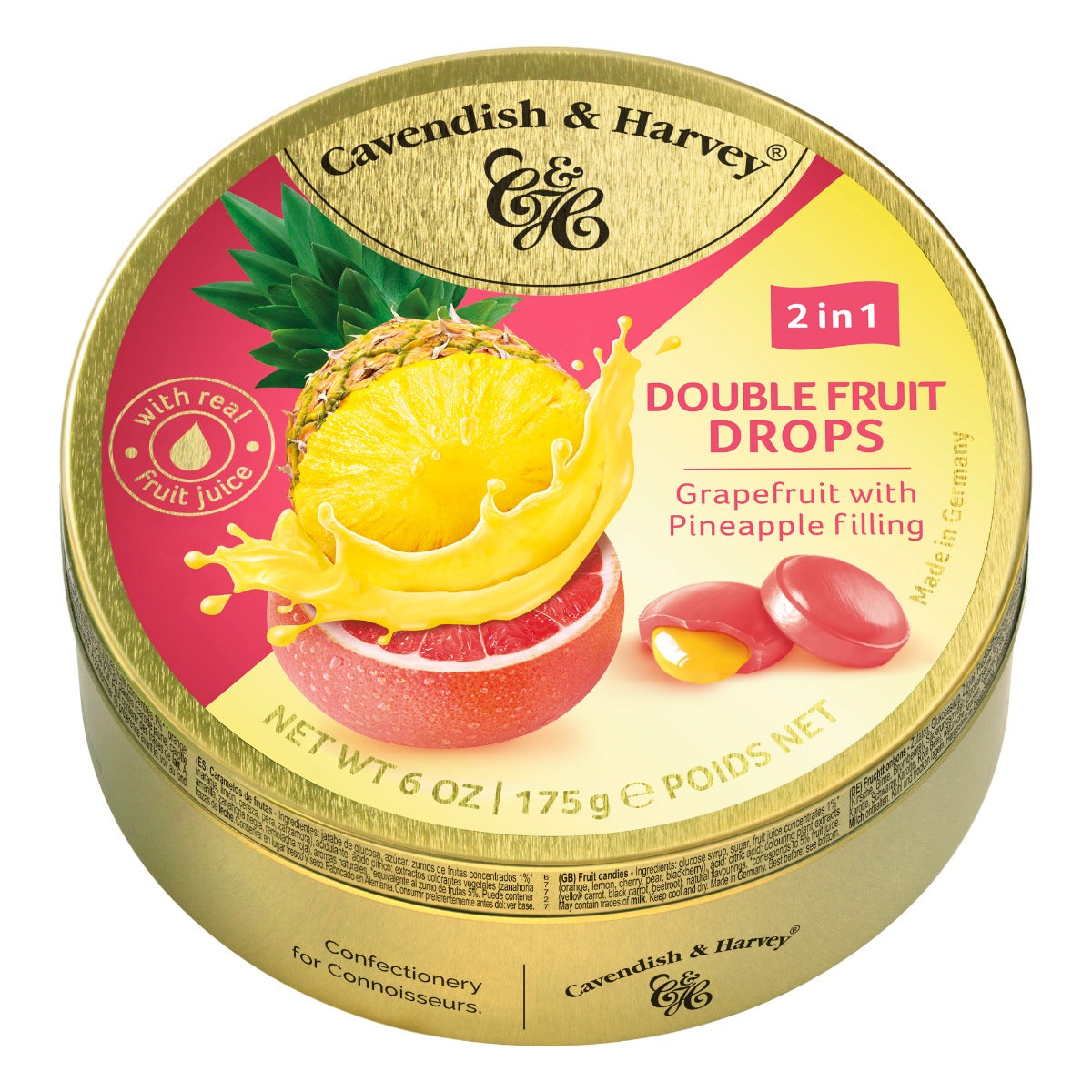 Cavendish & Harvey Double Fruit Grapefruit Ananas 175 Gram