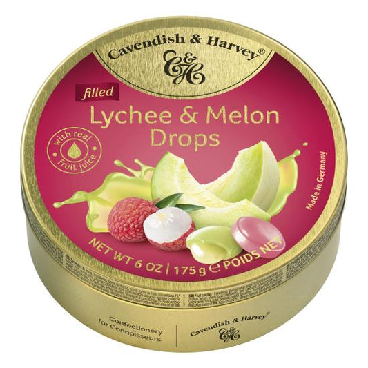 Cavendish & Harvey Lychee & Melon Drops 175 Gram