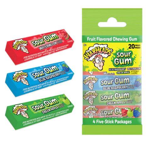 Warheads Sour Gum 4-Pack 55 Gram