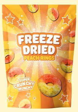 Freeze Dried Peach Rings 55 Gram