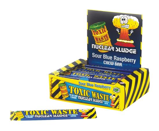Toxic Waste Sour Blue Raspberry Chew Bar - 1 Stuk