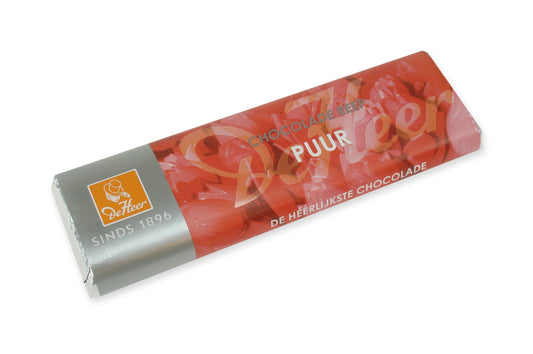 De Heer Chocolade Reep Puur 75 Gram