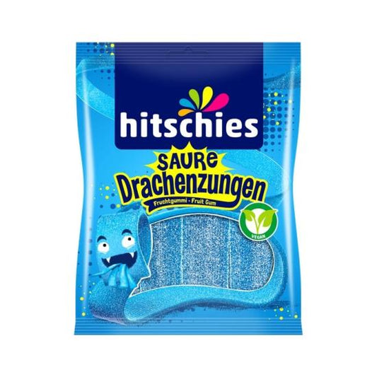 Hitschies Drachenzungen Zure Blauwe Matten 125 Gram