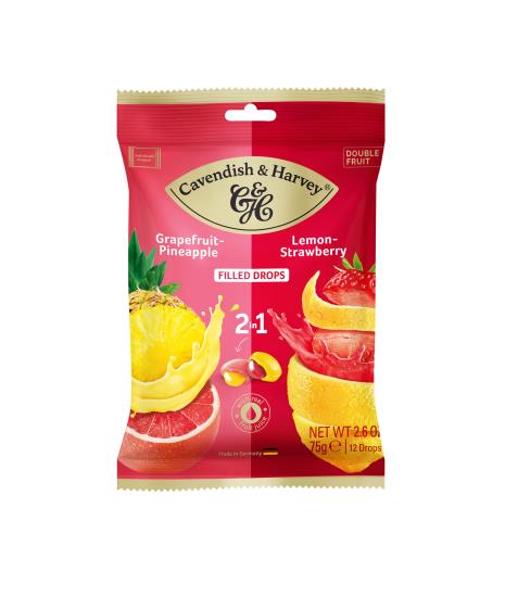 Cavendish & Harvey Grapefruit Pineapple & Lemon Strawberry 75 Gram