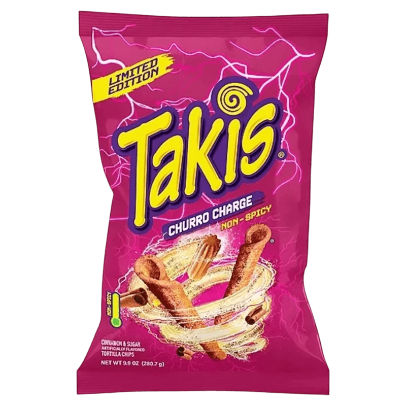 Takis Churro Charge Chips Doos 18 x 100 Gram