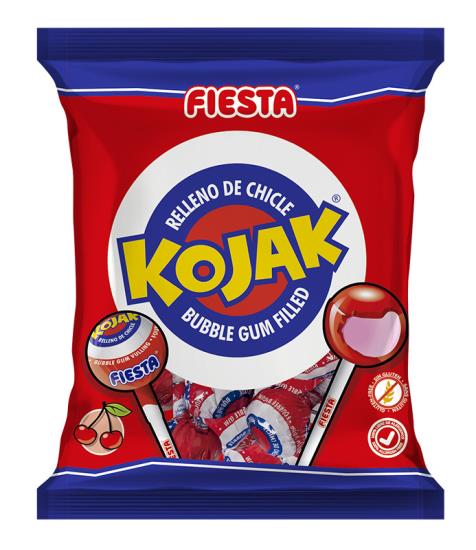 Kojak Bubbleknots Cherry Lolly 105 Gram